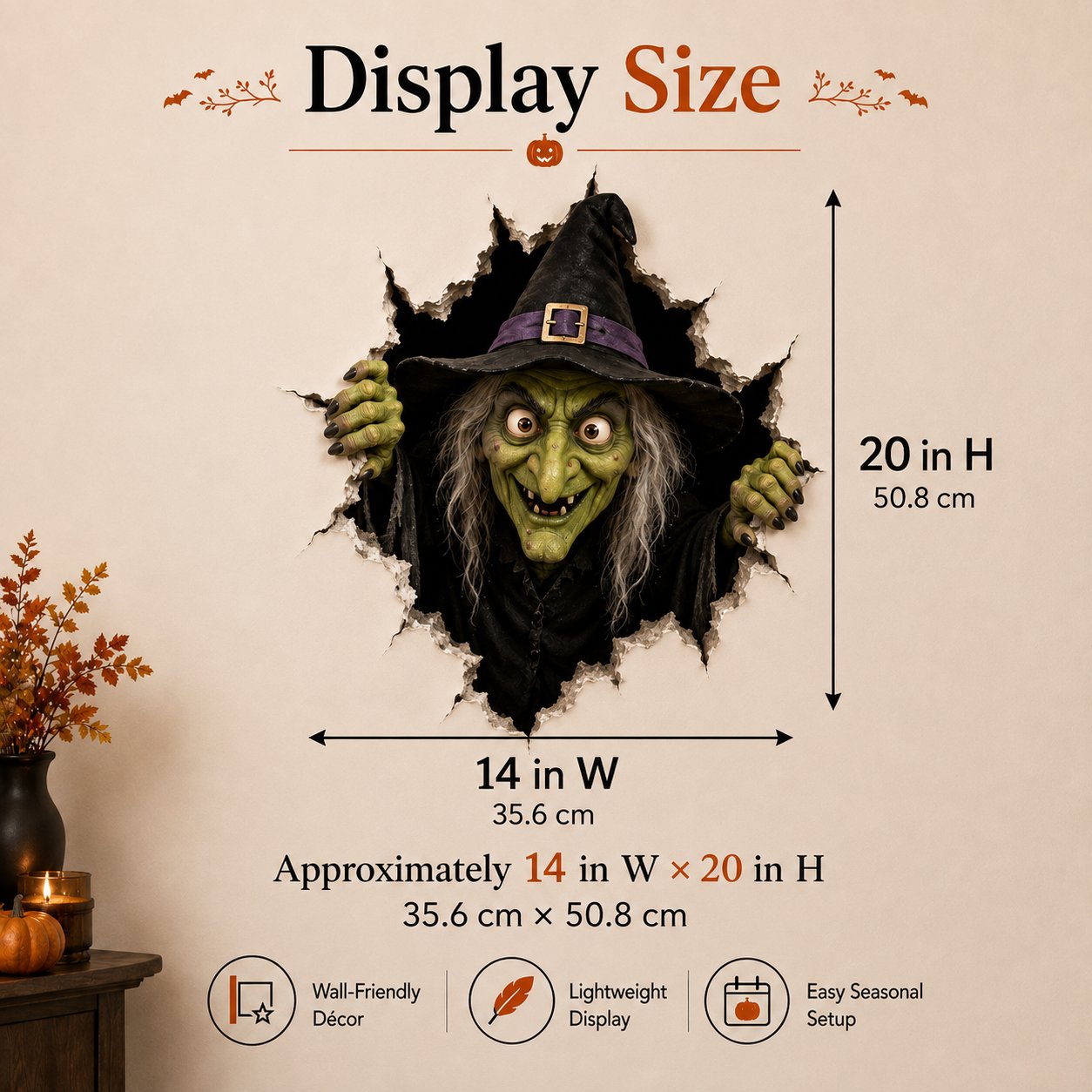 🔥Last Day 49% OFF-Halloween Break-In 3D Wall Decals