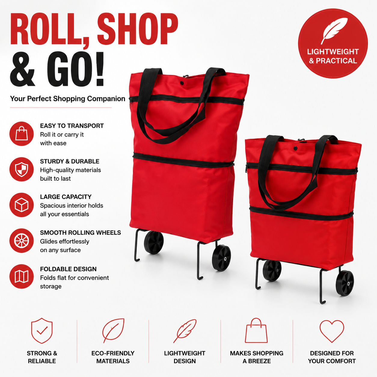 ð¥HOT SALE 49% OFFð¥Foldable 2-in-1 Shopping Bag