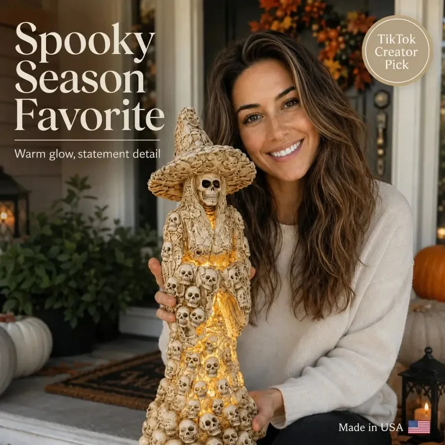 🔥Halloween Early Bird Sale🎃Skeleton Witch Ornament
