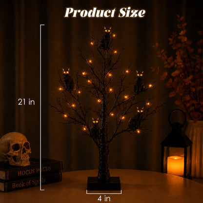 Vintage LED Halloween Ghost Tree
