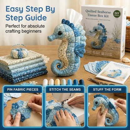 DIY Ocean Animal Tissue Box Sewing Kit - Fun Animal & Ocean Friends!
