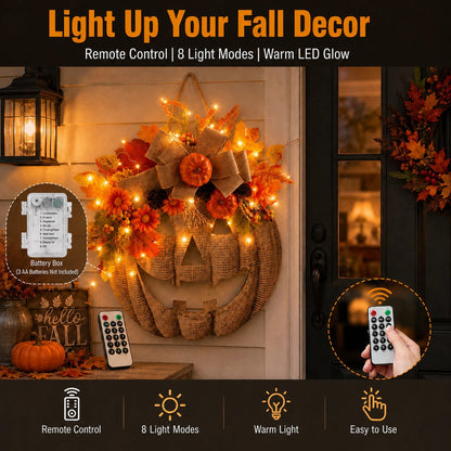 Wooden Pumpkin Halloween Door Sign/Hanging Decoration