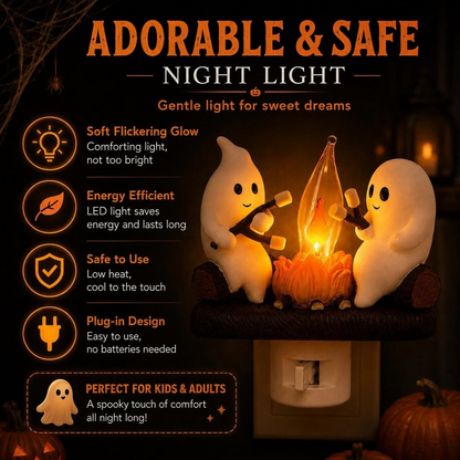 👻 Plug In the Cutest Halloween Glow — Adorable Ghost Outlet Night Light 🎃✨