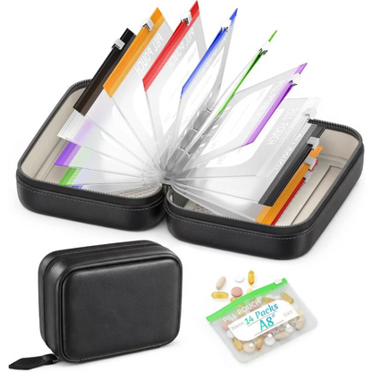 Waterproof Pill Pouch Set – Large Weekly Travel Medicine Organizer