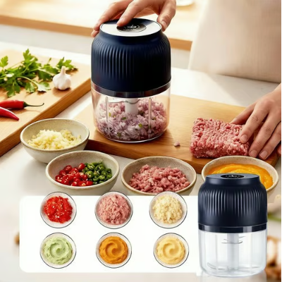 One Touch Electric Garlic Chopper Multi-Function Mini Food Processor