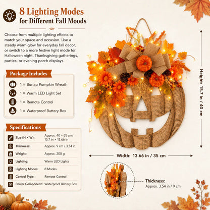 Wooden Pumpkin Halloween Door Sign/Hanging Decoration
