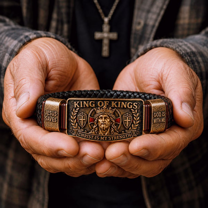 King Of Kings Faith Bracelet – Adjustable Christian Wristband Gift