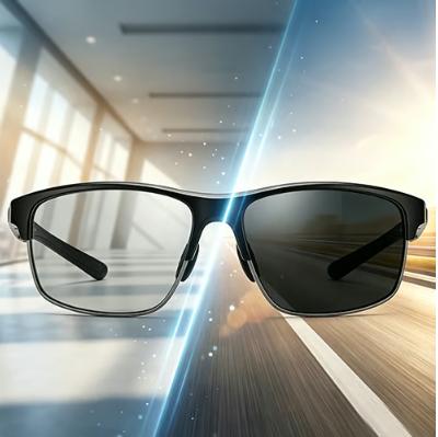 New stylish anti-glare polarized photochromic sunglasses