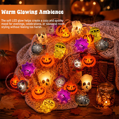 🔥Halloween Early Bird Sale🎃Halloween LED Pumpkin String Lights – Create A Spooky Glow For Your Home