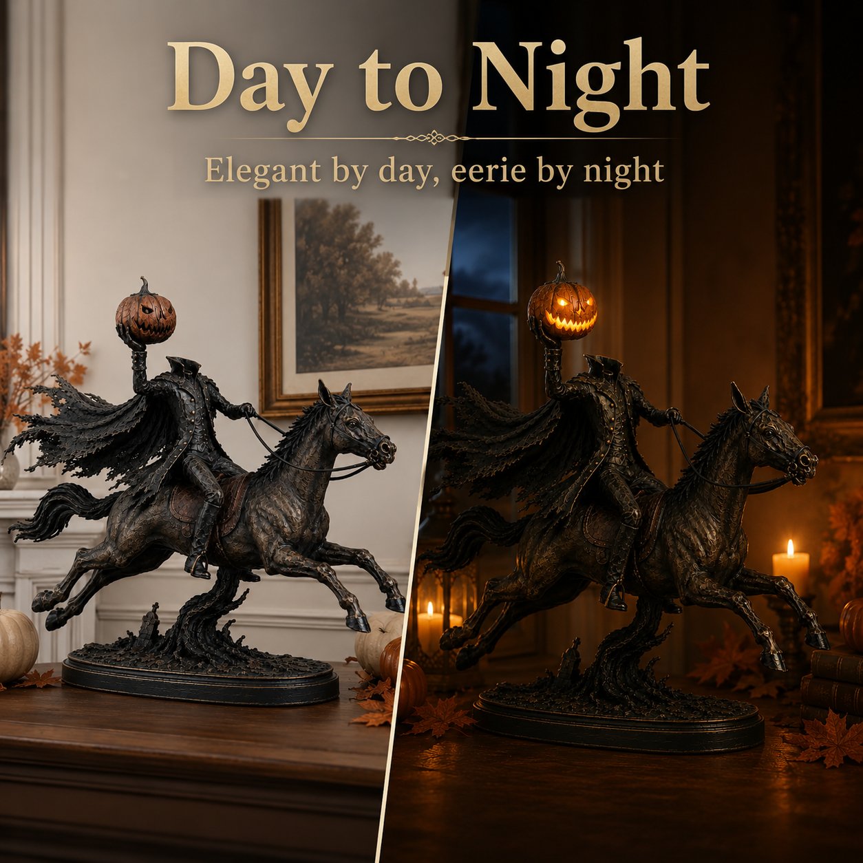 🔥Limited Stock 50% OFF - Midnight Chase Headless Horseman Statue