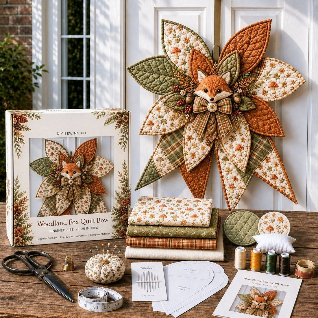 ⏳ Last Day 49% OFF – 🎀 Beginner-Friendly Oversized Quilted Bow Sewing Kit