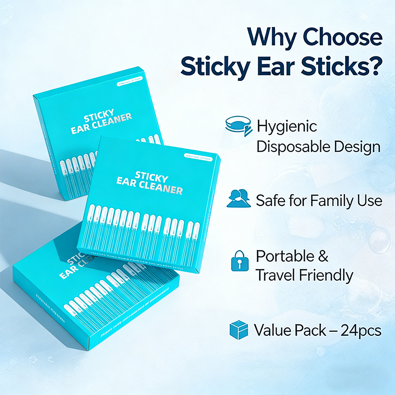 Sticky Ear Cleaning Sticks – Gentle, Visible Ear Care