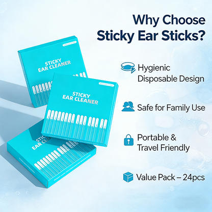 Sticky Ear Cleaning Sticks – Gentle, Visible Ear Care
