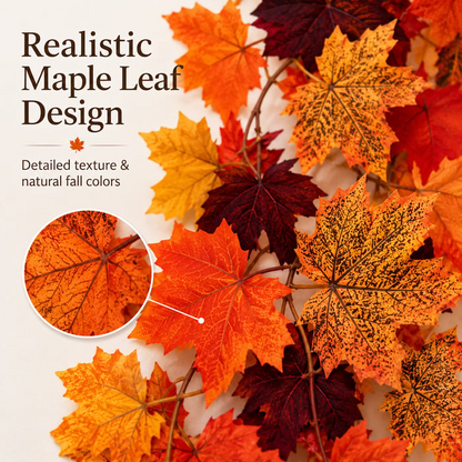 Artificial Maple Leaf Garland – Fall Autumn Decoration Vine