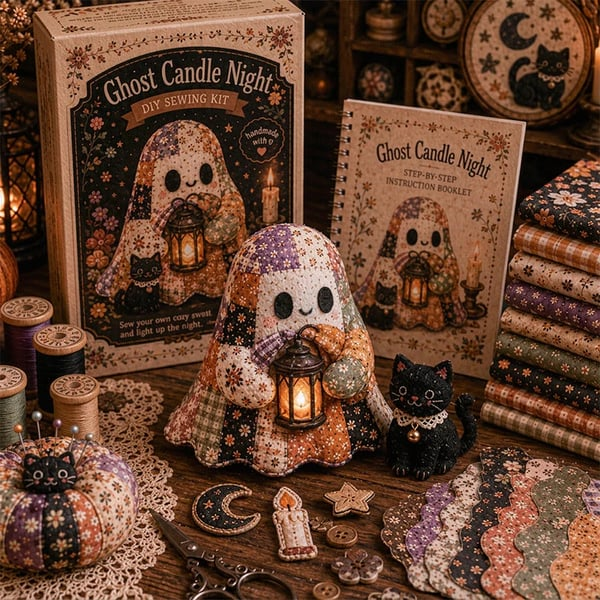 🔥Halloween Early Bird Sale🎃Little Ghost's Cozy Halloween DIY Patchwork Kit