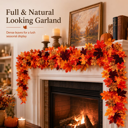 Artificial Maple Leaf Garland – Fall Autumn Decoration Vine