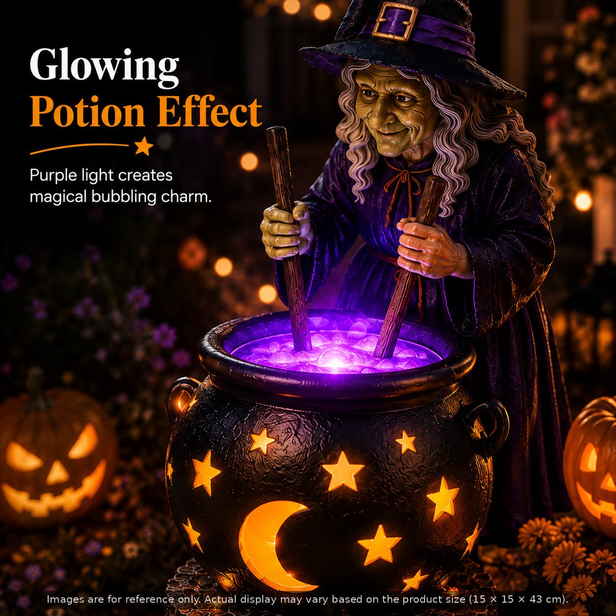 ☀️🔮Solar Witch Cauldron Garden Light – Glowing Halloween Yard Decor