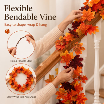 Artificial Maple Leaf Garland – Fall Autumn Decoration Vine