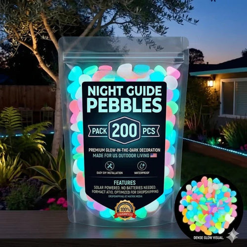 Colorful Glow-in-the-Dark Garden Stones