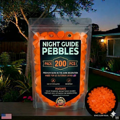 Colorful Glow-in-the-Dark Garden Stones