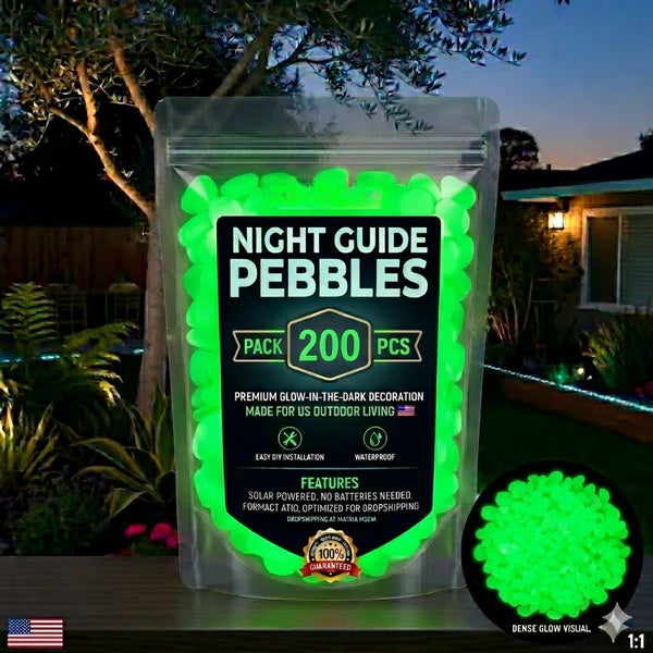 Colorful Glow-in-the-Dark Garden Stones