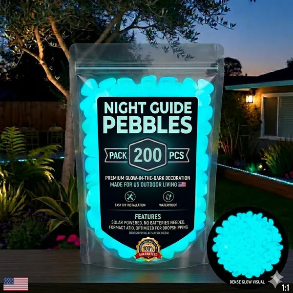 Colorful Glow-in-the-Dark Garden Stones
