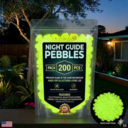 Colorful Glow-in-the-Dark Garden Stones