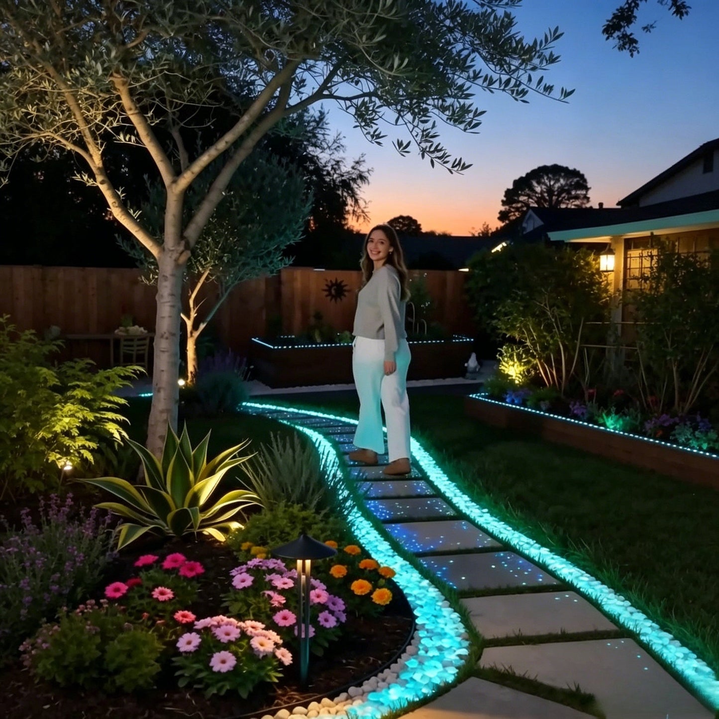 Colorful Glow-in-the-Dark Garden Stones