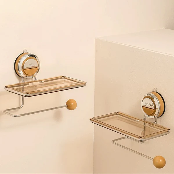 No Drilling Suction Stainless Steel Toilet Paper Holder