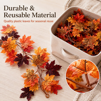 Artificial Maple Leaf Garland – Fall Autumn Decoration Vine