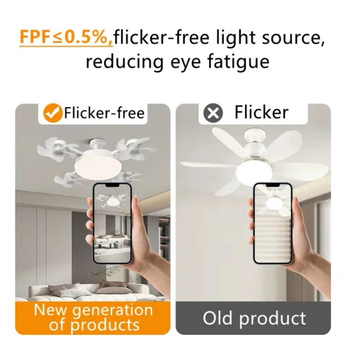 2-in-1 E27 Ceiling Fan Light WithRemote Control