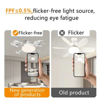 2-in-1 E27 Ceiling Fan Light WithRemote Control