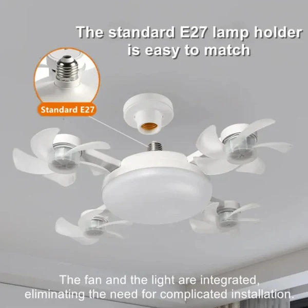 2-in-1 E27 Ceiling Fan Light WithRemote Control
