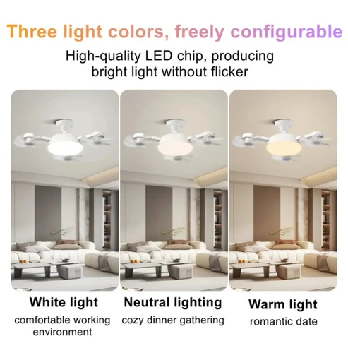 2-in-1 E27 Ceiling Fan Light WithRemote Control