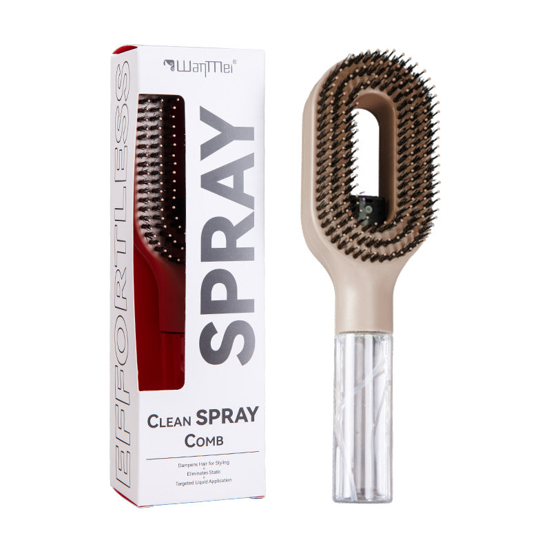 2026 new spray comb, double teeth design for scalp massage, styling comb, Hair brush for curly hair, anti-static, can be equipped with water or essential oil for hair care, salon hairdressing tools, Suitable for curly/straight hair