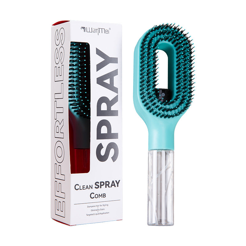 2026 new spray comb, double teeth design for scalp massage, styling comb, Hair brush for curly hair, anti-static, can be equipped with water or essential oil for hair care, salon hairdressing tools, Suitable for curly/straight hair