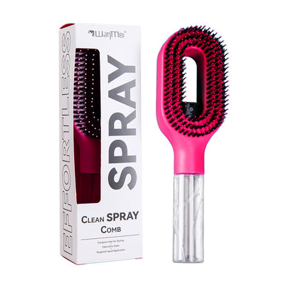 2026 new spray comb, double teeth design for scalp massage, styling comb, Hair brush for curly hair, anti-static, can be equipped with water or essential oil for hair care, salon hairdressing tools, Suitable for curly/straight hair