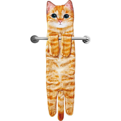 Funny Cat Hand Towels ForBathroom Kitchen Decor Towel