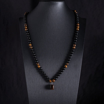 ✨Money Attraction Necklace With GreenAventurine & Tiger Eye Pendant Healing Crystal Stone