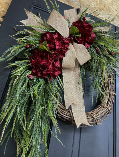 Handcrafted Hydrangea Wreath – The Perfect All-Season Front Door Decor