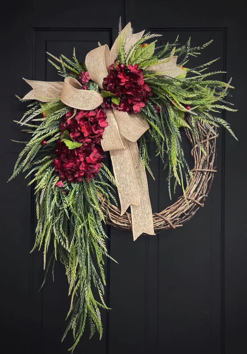 Handcrafted Hydrangea Wreath – The Perfect All-Season Front Door Decor