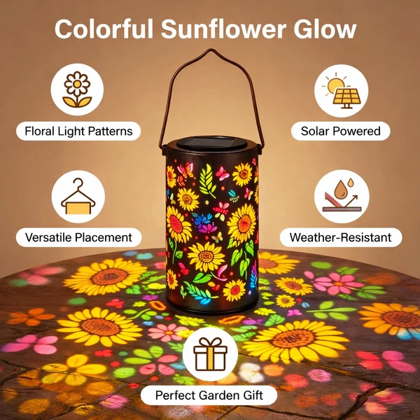 Hot Sale🔥Colorful Sunflower Glow Solar Garden Lantern