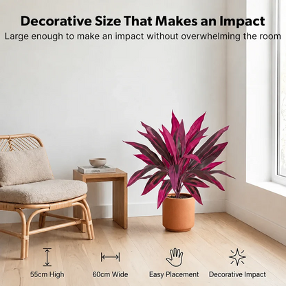 Large Realistic Artificial Boston Fern & Dragon's Blood Tree Plants