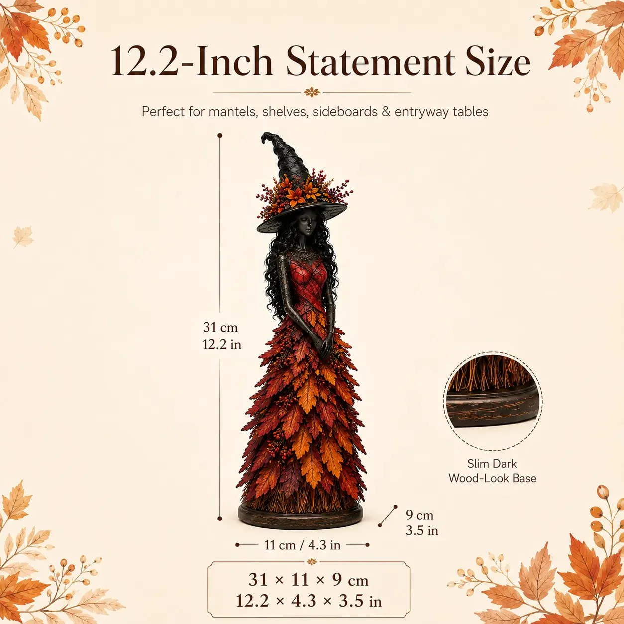 🧙‍♀Enchanted Autumn Witch Figurine🍂🎃