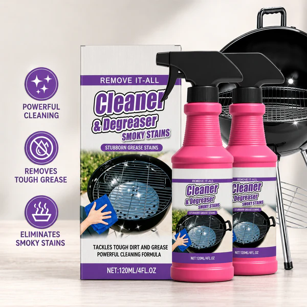 Heavy Duty BBQ Grill Cleaner Degreaser Spray For Grease And SmokyStain Removal