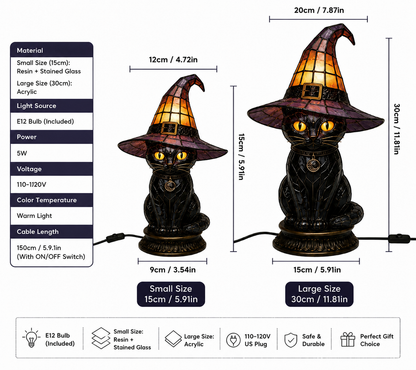 🔥 50% OFF——Magical Black Cat Witch Lamp 🐈‍⬛✨