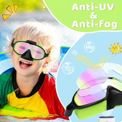 🏊‍♀️-HD children's large frame waterproof and anti-fog swimming goggles