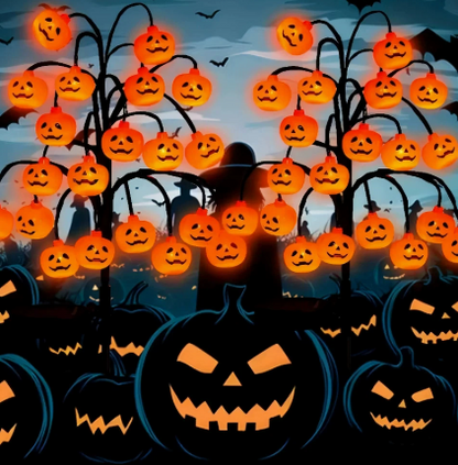 Solar Pumpkin Stake Lights