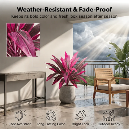 Large Realistic Artificial Boston Fern & Dragon's Blood Tree Plants
