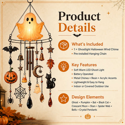 🔥Last Day 50% OFF-👻 Haunted Glow Ghost Wind Chime